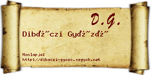 Dibáczi Győző névjegykártya